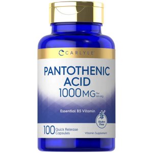 Carlyle Nutritionals Pantothenic Acid 1000mg per serving | 100 Capsules