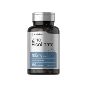 Horbäach Zinc Picolinate 100mg per Serving | 180 Capsules