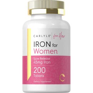 Carlyle Nutritionals Iron for Women Slow Release 45mg Iron | 200 Tablets