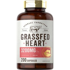 Herbage Farmstead Grass Fed Beef Heart 3200mg per serving | 200 Capsules
