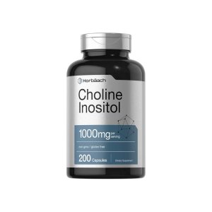 Horbäach Choline Inositol 1000mg per Serving | 200 Capsules