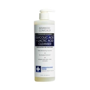 Advanced Clinicals Glycolic Acid + Lactic Acid Cleanser 347ml