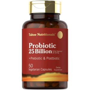 Tahoe Nutritionals Prebiotic, Probiotic & Postbiotic 25 Billion CFU per serving 50 Capsules