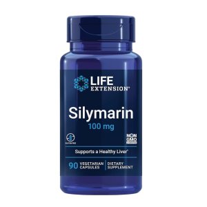 Life Extension Silymarin 100mg – Supports a Healthy Liver Non-GMO | 90 Vegetarian Capsules | Dietary Supplement