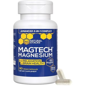 Natural Stacks MagTech Magnesium Capsules – Brain Boost & Relaxation Support