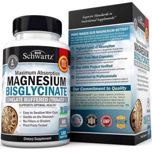 Bio Schwartz Magnesium Bisglycinate – 180 Capsules
