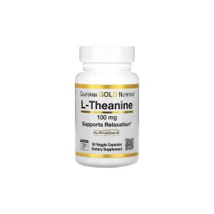 California Gold Nutrition L-Theanine, Featuring AlphaWave, 100 mg, 30 Caps
