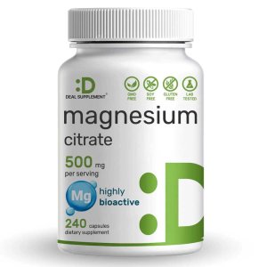 Deal Supplement Magnesium Citrate 500mg, 240 Capsules