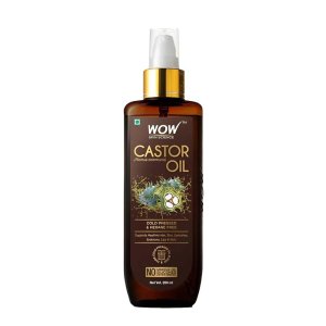 Wow Skin Science Castor Oil – Cold Pressed, 100% Pure for Hair, Skin, Nails, Eyebrows & Eyelashes (for Women & Men)