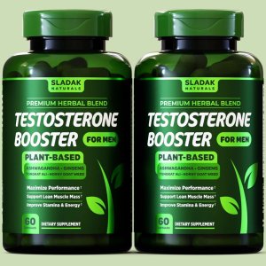 SLADAK NATURALS Testosterone Booster for Men – Supports Energy, Stamina & Lean Muscle