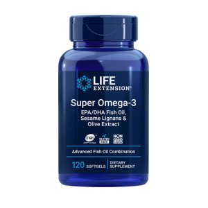 Life Extension Super Omega-3 Epa/dha Fish Oil, Sesame Lignans & Olive Extract 120 Softgels