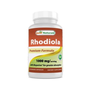 Best Naturals Rhodiola 1000 mg with 5 mg Bioperine 120 Vegetarian Capsules