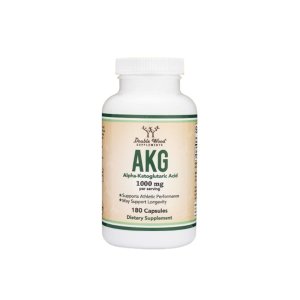 Double Wood Supplements Alpha-Ketoglutaric Acid (akg) 1000mg - 180 Capsules | Supports Athletic Performance & Longevity | Dietary Supplement