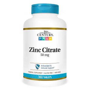 21st Century Zinc Citrate 50 Mg 360 Tabs