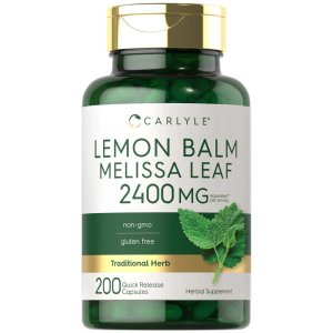 Carlyle Nutritionals Lemon Balm Melissa Leaf 2400mg per serving | 200 Capsules