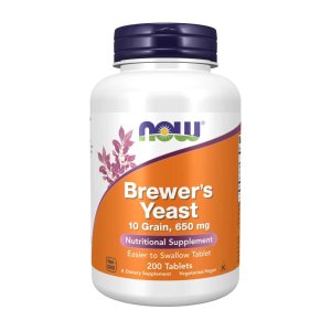 Now Foods Brewer's Yeast – 650mg Nutrient-Rich Supplement | 10 Grain Formula | 200 Tablets