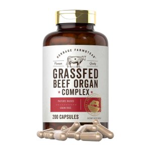 Herbage Farmstead Grass Fed Beef Organs 650mg | 200 Capsules