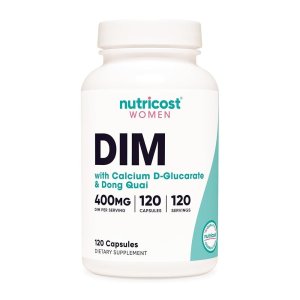Nutricost Women’s DIM with Calcium D-Glucarate & Dong Quai – 400mg per Serving Dietary Supplement | 120 Capsules | 120 Servings
