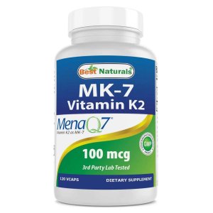 Best Naturals MK-7 Vitamin K2 100 mcg 120 Vegetarian Capsules