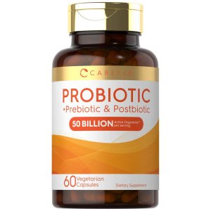 Carlyle Nutritionals Prebiotic, Probiotic & Post Biotic 50 Billion CFU per serving | 60 Capsules