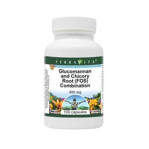 TerraVita OLA Collection Glucomannan & Chicory Root (FOS) Combination – 450mg | 100 Capsules | Dietary Supplement