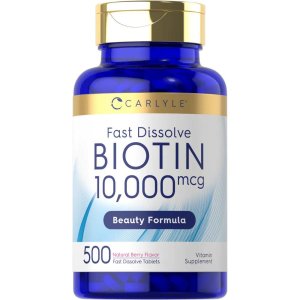 Carlyle Nutritionals Biotin 10000mcg | 500 Tablets