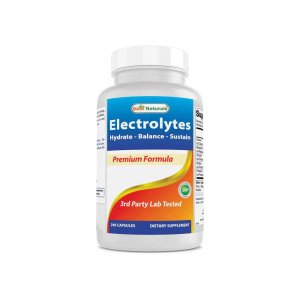 Best Naturals Electrolytes Hydrate-Balance- Sustain Premium Formula 240 Capsules