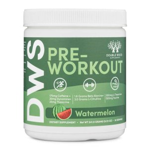 Double Wood Dws Pre-Workout – Energy, Focus & Pump Formula with Caffeine, Dynamine & Citrulline | Watermelon | 241.8g