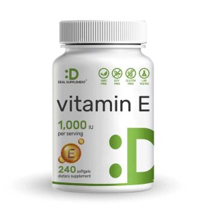 Deal Supplement Vitamin E , 1,000 IU Per Serving, 240 Softgels