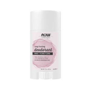 Now Foods Long-Lasting Deodorant Stick – Rose + Ylang Ylang Natural Scent – Aluminum-Free Body Deodorant – 62 G (2.2 Oz.)