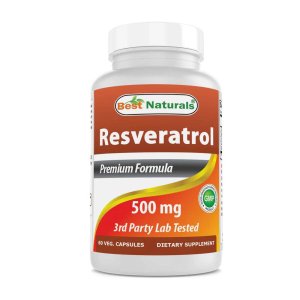 Best Naturals Resveratrol 500 mg/Serving 60 Vegetarian Capsules