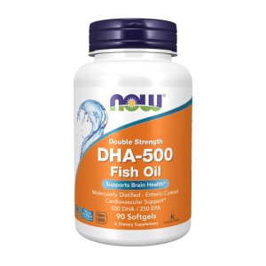 Now Foods Dha-500 Fish Oil – Double Strength Omega-3 for Brain & Heart Support – 90 Softgels