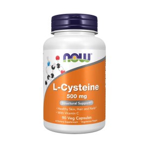 Now Foods L-Cysteine 500 Mg – Structural Support with Vitamin C for Hair, Skin & Nails – 90 Veg Capsules