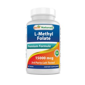 Best Naturals Methyl Folate 15000 mcg 60 Tablets