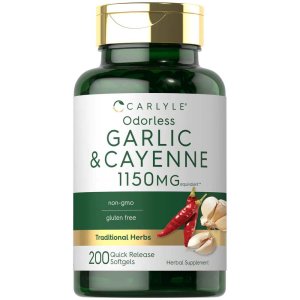 Carlyle Nutritionals Odorless Garlic & Cayenne | 200 Softgels