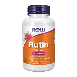 Now Foods Rutin 450 Mg – Vascular Strength & Free Radical Scavenger – 100 Vegan Capsules