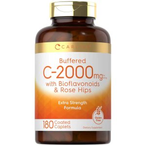 Carlyle Nutritionals Vitamin C Buffered 2000mg per serving | 180 Caplets