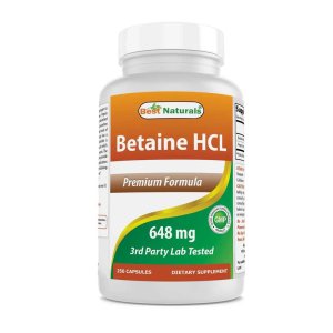 Best Naturals Betaine HCl 648 mg 250 Capsules