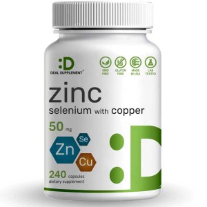 Deal Supplement Zinc 50mg with Selenium + Copper, 240 Capsules