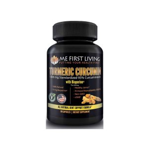 Me First Living Turmeric Curcumin 1000mg with Bioperine® – 100% Natural Joint Support Formula | Non-Gmo, 60 Capsules
