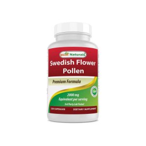 Best Naturals Swedish Flower Pollen 2000 mg Equivalent Per Serving- 120 Capsule