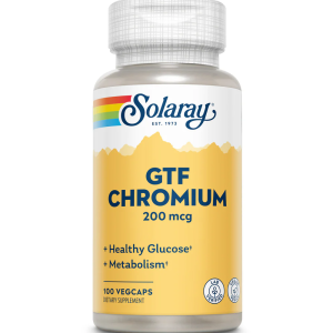 GTF Chromium 200MVG By Solaray - Helps In Metabolism And Healthy Glucose