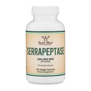 Serrapeptase 240,000 Spu by Double Wood – 120 Veggie Capsules
