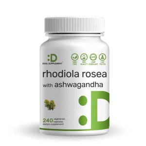 Deal Supplement Rhodiola Rosea with Ashwagandha, 240 Vegetarian Capsules