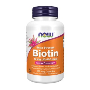 Now Foods Extra Strength Biotin 10,000 Mcg (10 Mg) – Energy & Metabolism Support – 120 Veg Capsules