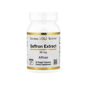 California Gold Nutrition Saffron Extract with Affron® 28 mg, 60 Capsules