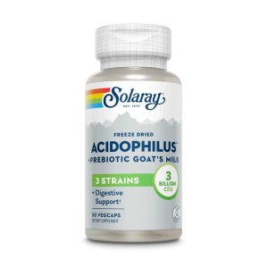 Solaray Acidophilus 3 Strain Probiotic & Prebiotic Goat's Milk 50 Caps