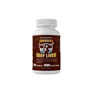 Vitamatic Grass Fed Beef Liver - 180 Capsules