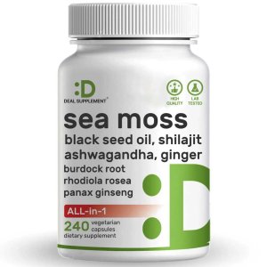 Deal Supplement Irish Sea Moss 7,000mg Per Serving, 240 Veggie Capsules