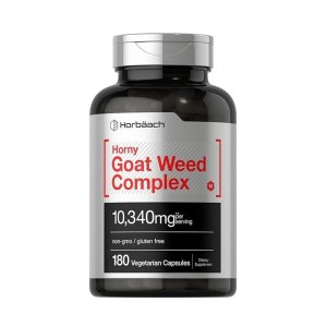 Horbäach Horny Goat Weed Complex 10,340mg – Non-GMO, Gluten-Free 180 Vegetarian Capsules | Dietary Supplement